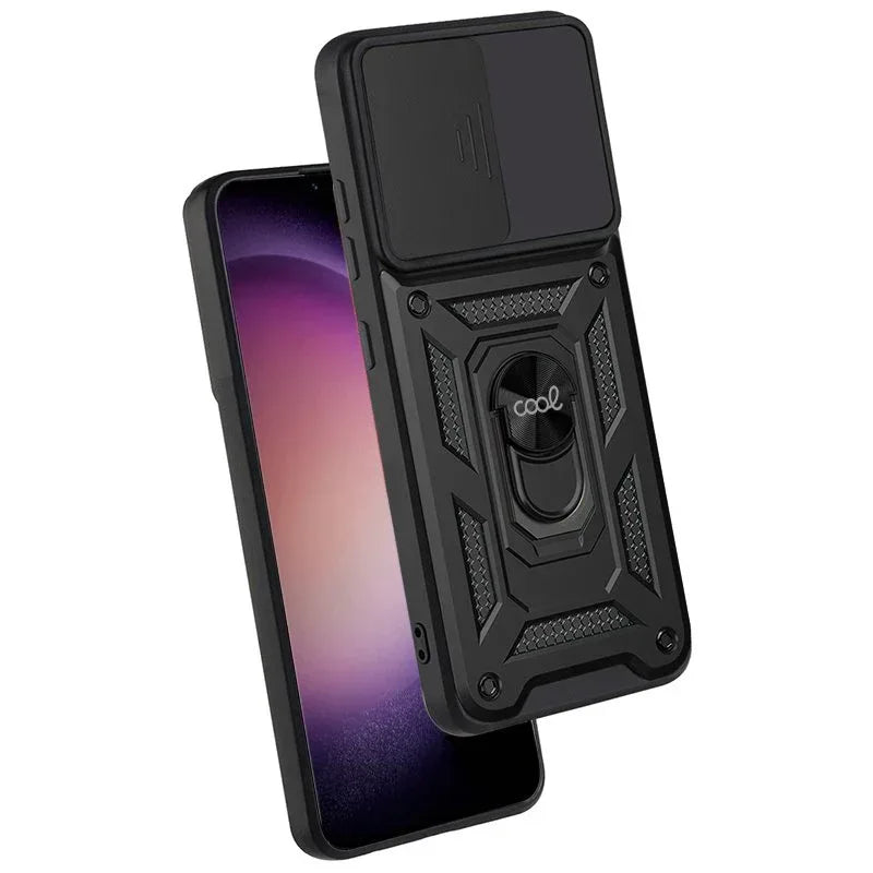 Carcasa COOL para Samsung S916 Galaxy S23 Plus Hard Ring Negro - PixelPlaza