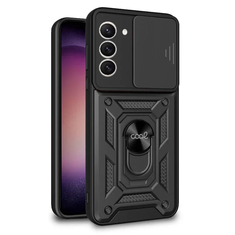 Carcasa COOL para Samsung S916 Galaxy S23 Plus Hard Ring Negro - PixelPlaza