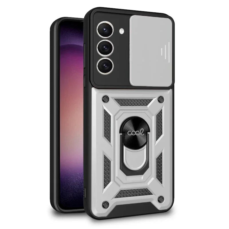 Carcasa COOL para Samsung S916 Galaxy S23 Plus Hard Ring Plata - PixelPlaza