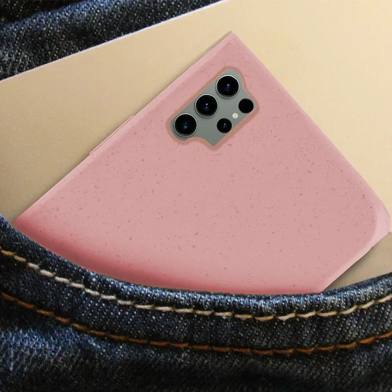 Carcasa COOL para Samsung S918 Galaxy S23 Ultra Eco Biodegradable Rosa - PixelPlaza