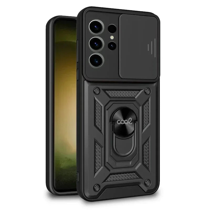 Carcasa COOL para Samsung S918 Galaxy S23 Ultra Hard Ring Negro - PixelPlaza