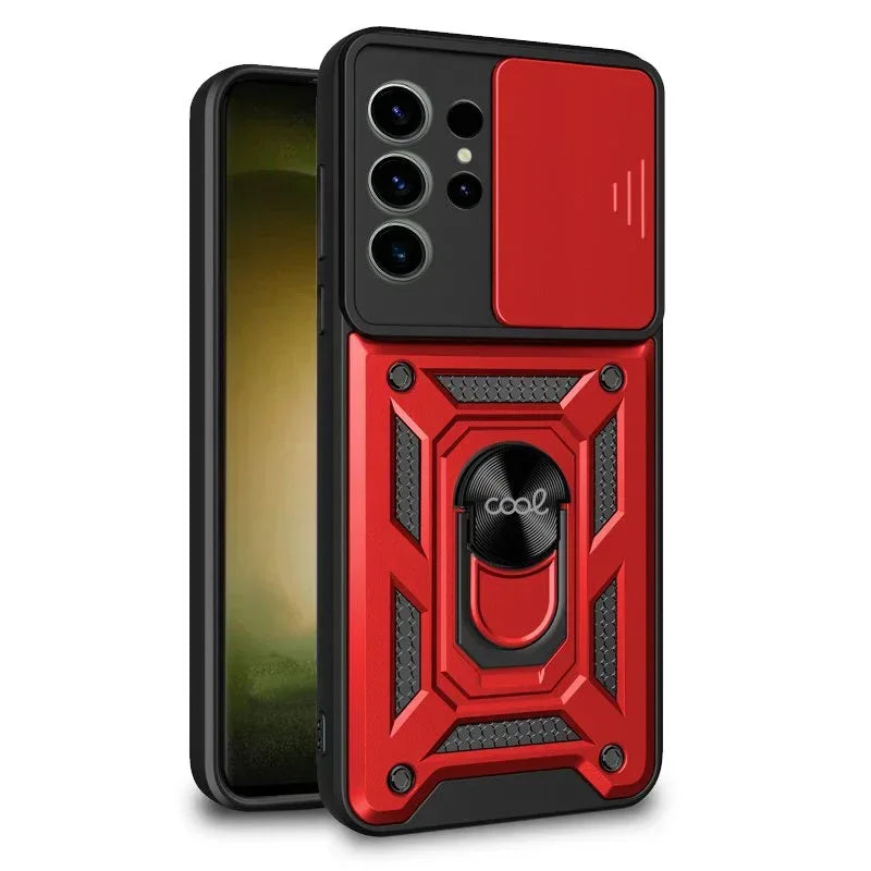 Carcasa COOL para Samsung S918 Galaxy S23 Ultra Hard Ring Rojo - PixelPlaza
