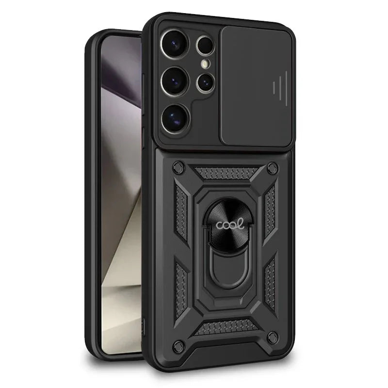 Carcasa COOL para Samsung S928 Galaxy S24 Ultra Hard Ring Negro - PixelPlaza