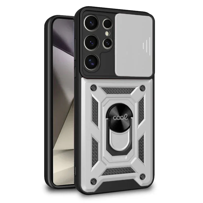 Carcasa COOL para Samsung S928 Galaxy S24 Ultra Hard Ring Plata - PixelPlaza