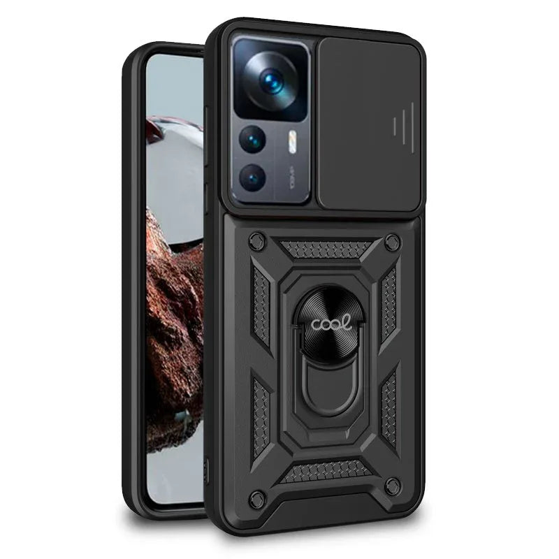 Carcasa COOL para Xiaomi 12T / 12T Pro Hard Ring Negro - PixelPlaza