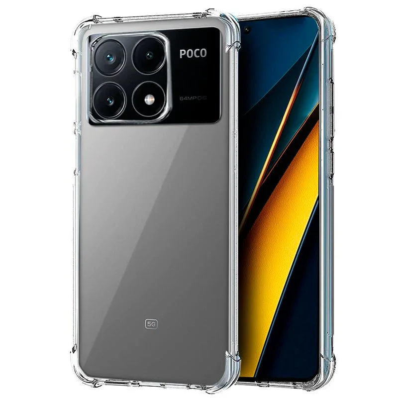 Carcasa COOL para Xiaomi Poco X6 Pro 5G AntiShock Transparente - PixelPlaza