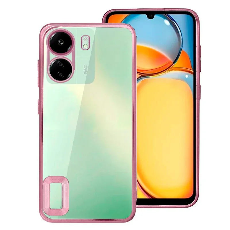 Carcasa COOL para Xiaomi Redmi 13C / 13C 5G / Poco C65 Borde Metalizado (Rosa) - PixelPlaza