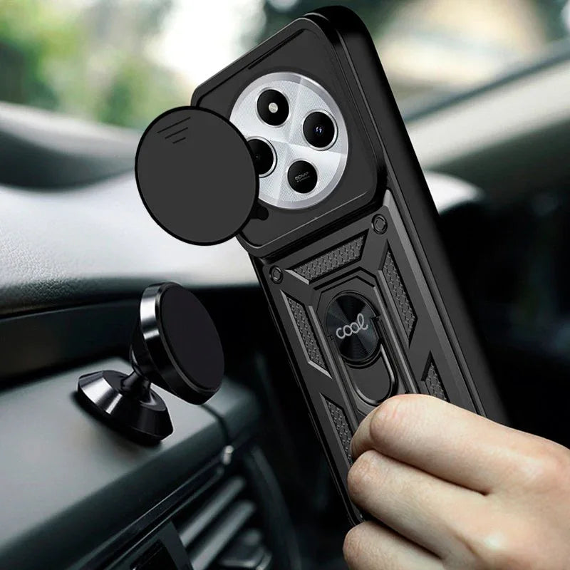 Carcasa COOL para Xiaomi Redmi 14C / Poco C75 Hard Ring Negro - PixelPlaza