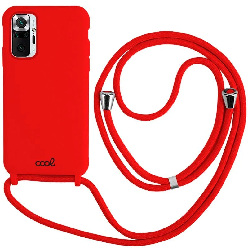 Carcasa COOL para Xiaomi Redmi Note 10 / Note 10s / Poco M5s Cordón Liso Rojo - PixelPlaza