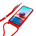 Carcasa COOL para Xiaomi Redmi Note 10 / Note 10s / Poco M5s Cordón Liso Rojo - PixelPlaza