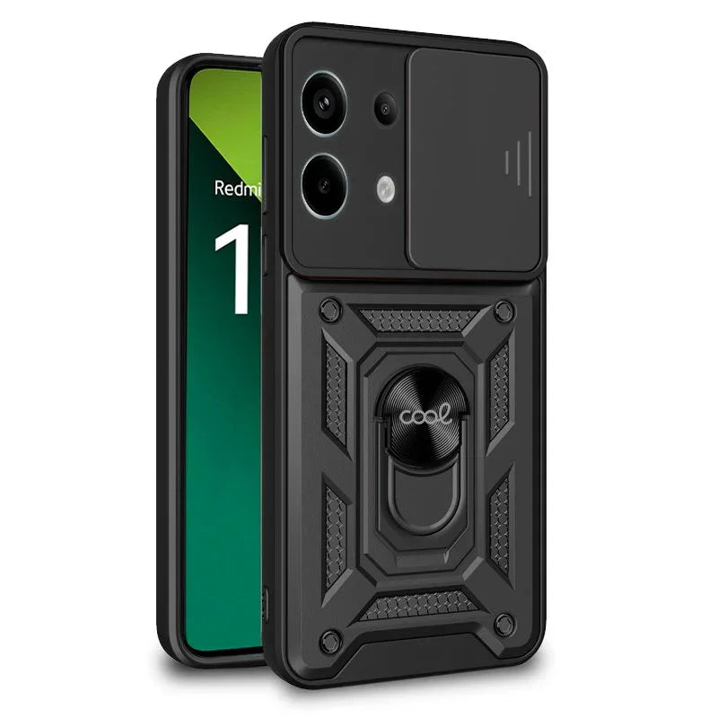 Carcasa COOL para Xiaomi Redmi Note 13 Pro 5G / Poco X6 5G Hard Ring Negro - PixelPlaza