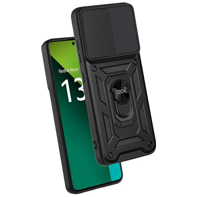 Carcasa COOL para Xiaomi Redmi Note 13 Pro 5G / Poco X6 5G Hard Ring Negro - PixelPlaza