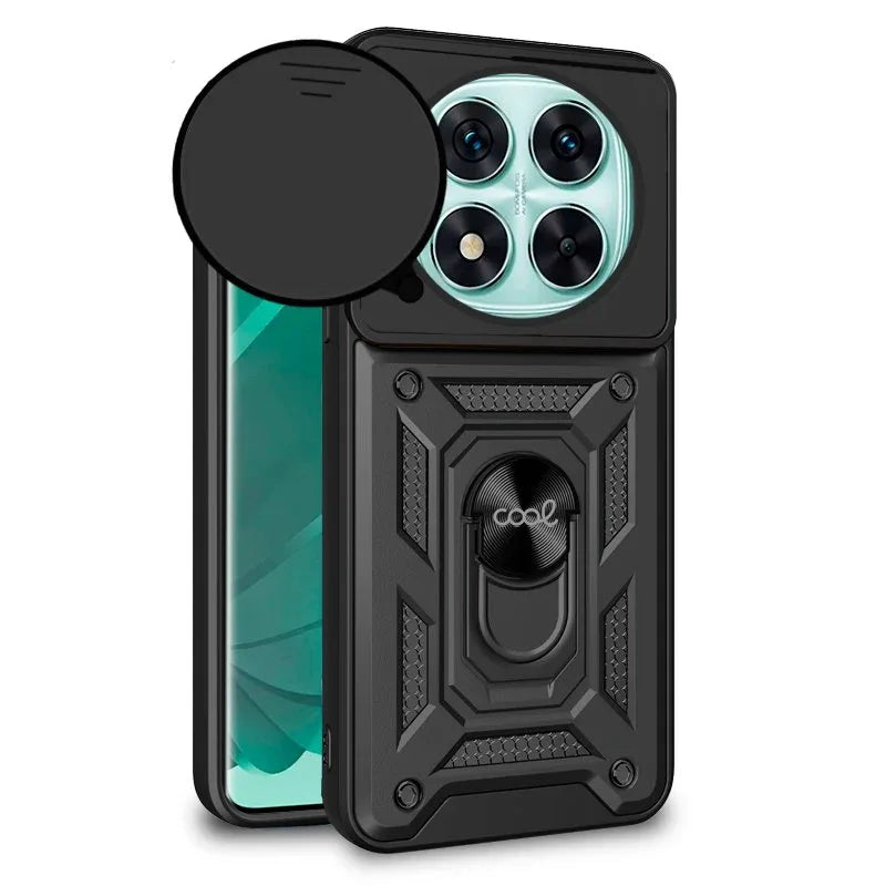 Carcasa COOL para Xiaomi Redmi Note 14 Pro 5G / Note 14 Pro Plus 5G / Poco X7 Hard Ring Negro - PixelPlaza
