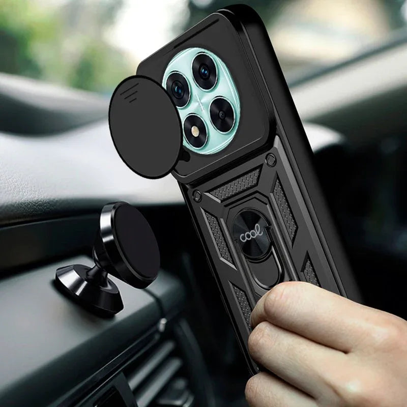 Carcasa COOL para Xiaomi Redmi Note 14 Pro 5G / Note 14 Pro Plus 5G / Poco X7 Hard Ring Negro - PixelPlaza