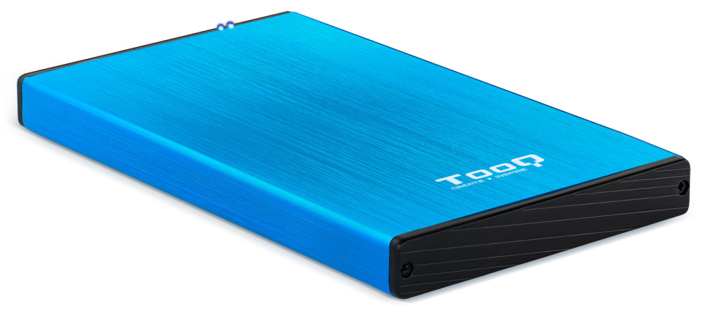 Caja externa TooQ tqe - 2527bl para HDD 2.5 pulgadas 9.5mm SATA 3 USB 3.0 - 3.1 azul