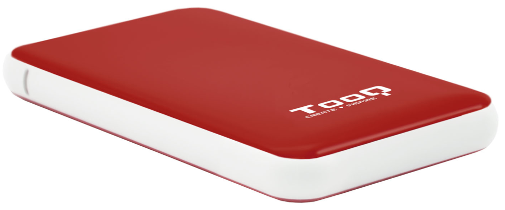 Carcasa disco duro TooQ tqe - 2528r 2.5 pulgadas sata3 micro USB roja