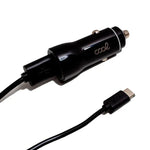 Cargador Coche Cable Tipo C (2 x Usb) COOL 2.4A Kit 2 en 1 Negro - PixelPlaza