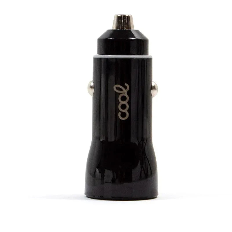 Cargador Coche Universal Doble Entrada Usb COOL Negro 2.4 Amp - PixelPlaza