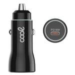 Cargador Coche Universal Entrada Tipo C (PD) COOL (18W) Negro - PixelPlaza