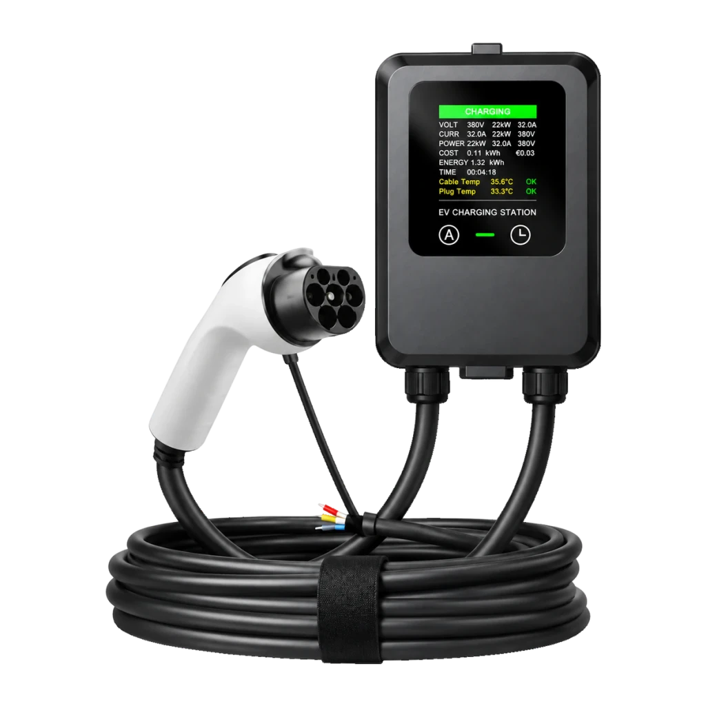 Desconocida Cargador EV Tipo 2 32A 7.0kW Monofásico 10M con Pantalla LCD
