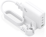 Cargador Sobremesa GaN Aisens ASCH-140W4P055-W/ 3xUSB Tipo-C/ 1xUSB/ 140W