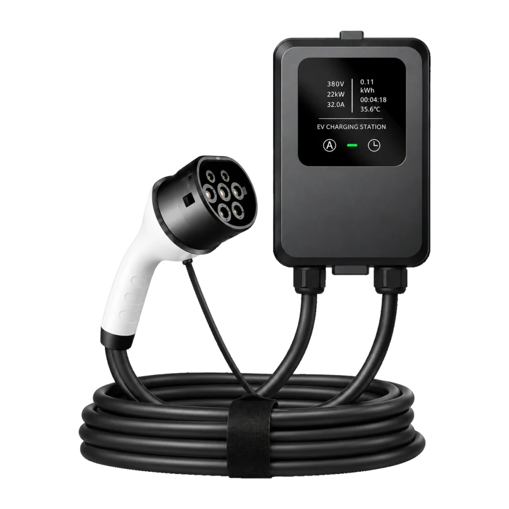 Cargador EV Tipo 2 32A 7.0kW Monofásico 5M LCD