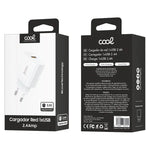 Cargador Red Adaptador 1x USB Universal COOL (2.4 Amp) Blanco - PixelPlaza