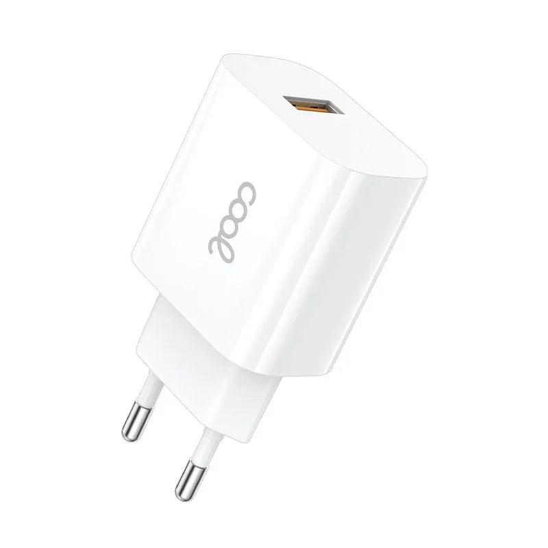 Cargador Red Adaptador 1x USB Universal COOL (2.4 Amp) Blanco - PixelPlaza