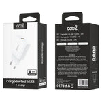 Cargador Red Adaptador 1x USB Universal COOL (2.4 Amp) Blanco - PixelPlaza