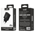 Cargador Red Adaptador 1x USB Universal COOL (2.4 Amp) Negro - PixelPlaza