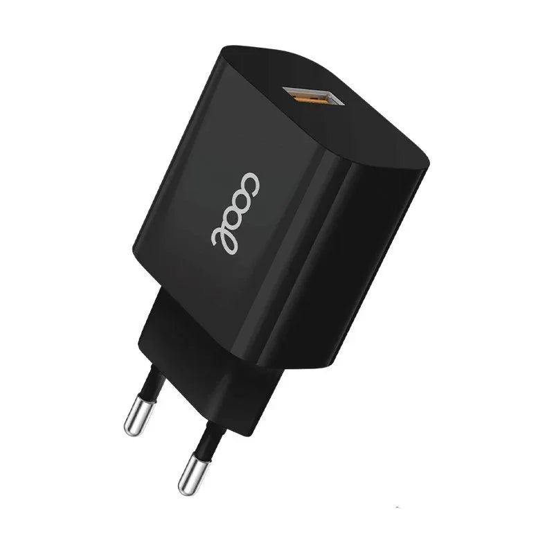 Cargador Red Conector Micro-usb COOL Universal 2.4Amp Kit 2 en 1 Negro - PixelPlaza
