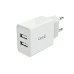 Cargador Red Universal Entrada 2 x USB COOL 2.4 Amperios Blanco - PixelPlaza