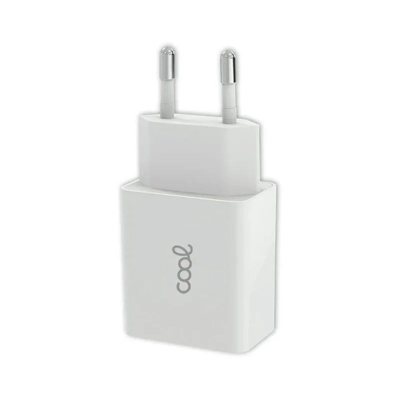 Cargador Red Universal Entrada 2 x USB COOL 2.4 Amperios Blanco - PixelPlaza