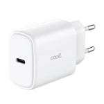 Cargador Red Universal Fast Adapt. (PD) Tipo-C COOL (25W) Blanco + Cable Tipo-C a Lightning - PixelPlaza