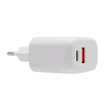 Cargador Red Universal Fast Charger (PD) Dual Tipo-C / USB COOL (20W) Blanco - PixelPlaza