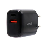 Cargador Red Universal Fast Charger (PD) Dual Tipo-C / USB COOL (20W) Negro - PixelPlaza