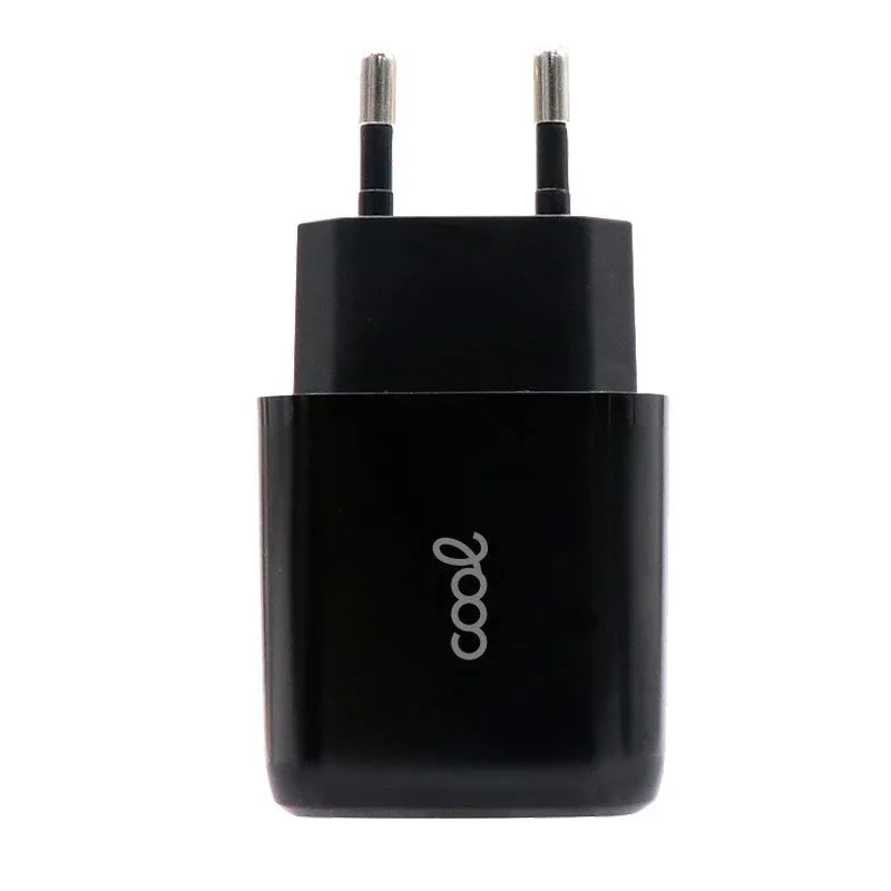 Cargador Red Universal Fast Charger (PD) Dual Tipo-C / USB COOL (20W) Negro - PixelPlaza
