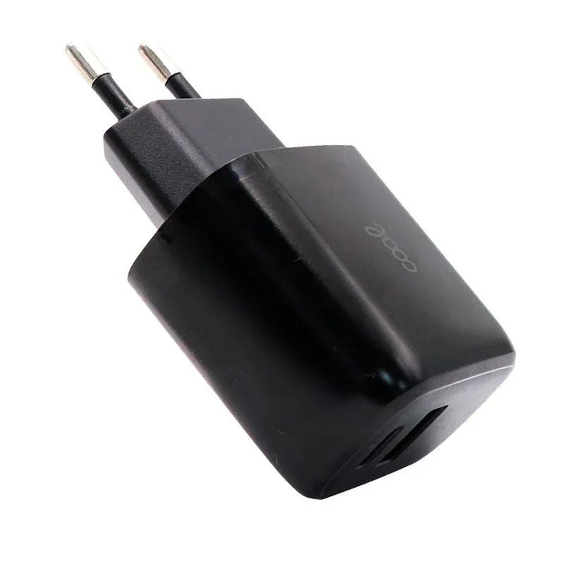 Cargador Red Universal Fast Charger (PD) Dual Tipo-C / USB COOL (20W) Negro - PixelPlaza