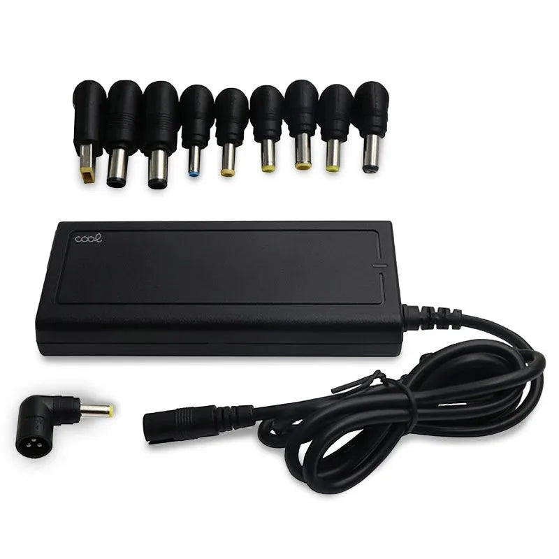 Cargador Red Universal Ordenad. Portátiles 90w Automático COOL Slim + 10 conect. (USB QC3.0) - PixelPlaza