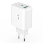 Cargador Red Universal Ultra Fast Dual (PD) Tipo-C + USB COOL (45W) GaN Blanco - PixelPlaza