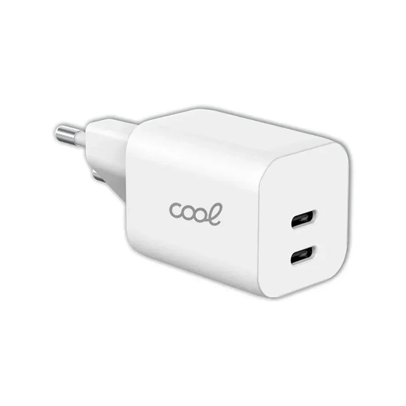 Cargador Red Universal Ultra Fast PD Dual (2 x Tipo-C) COOL (35W) Blanco - PixelPlaza