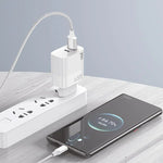 Cargador Red Universal Ultra Fast PD Tipo-C + USB COOL (65W + Cable Tipo-C) GaN Blanco - PixelPlaza