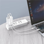 Cargador Red Universal Ultra Fast PD Tipo-C + USB COOL (65W + Cable Tipo-C) GaN Blanco - PixelPlaza