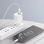 Cargador Red Universal Ultra Fast PD Tipo-C + USB COOL (65W + Cable Tipo-C) GaN Blanco - PixelPlaza