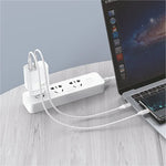 Cargador Red Universal Ultra Fast PD Tipo-C + USB COOL (65W + Cable Tipo-C) GaN Blanco - PixelPlaza