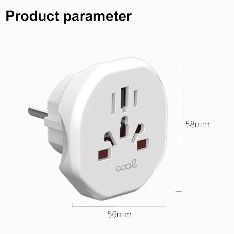 Cargador Universal Adaptador Internacional (World to Europe) COOL - PixelPlaza