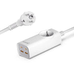 Cargador Universal Multipuerto COOL 65W (Regleta 5 Puertos) Blanco - PixelPlaza