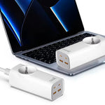 Cargador Universal Multipuerto COOL 65W (Regleta 5 Puertos) Blanco - PixelPlaza