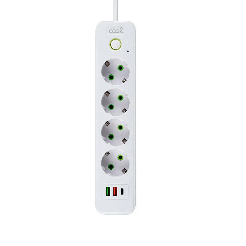 Cargador Universal Multipuerto COOL (Regleta 7 Puertos) Blanco - PixelPlaza