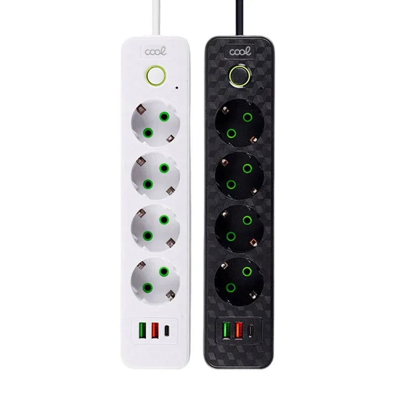 Cargador Universal Multipuerto COOL (Regleta 7 Puertos) Blanco - PixelPlaza